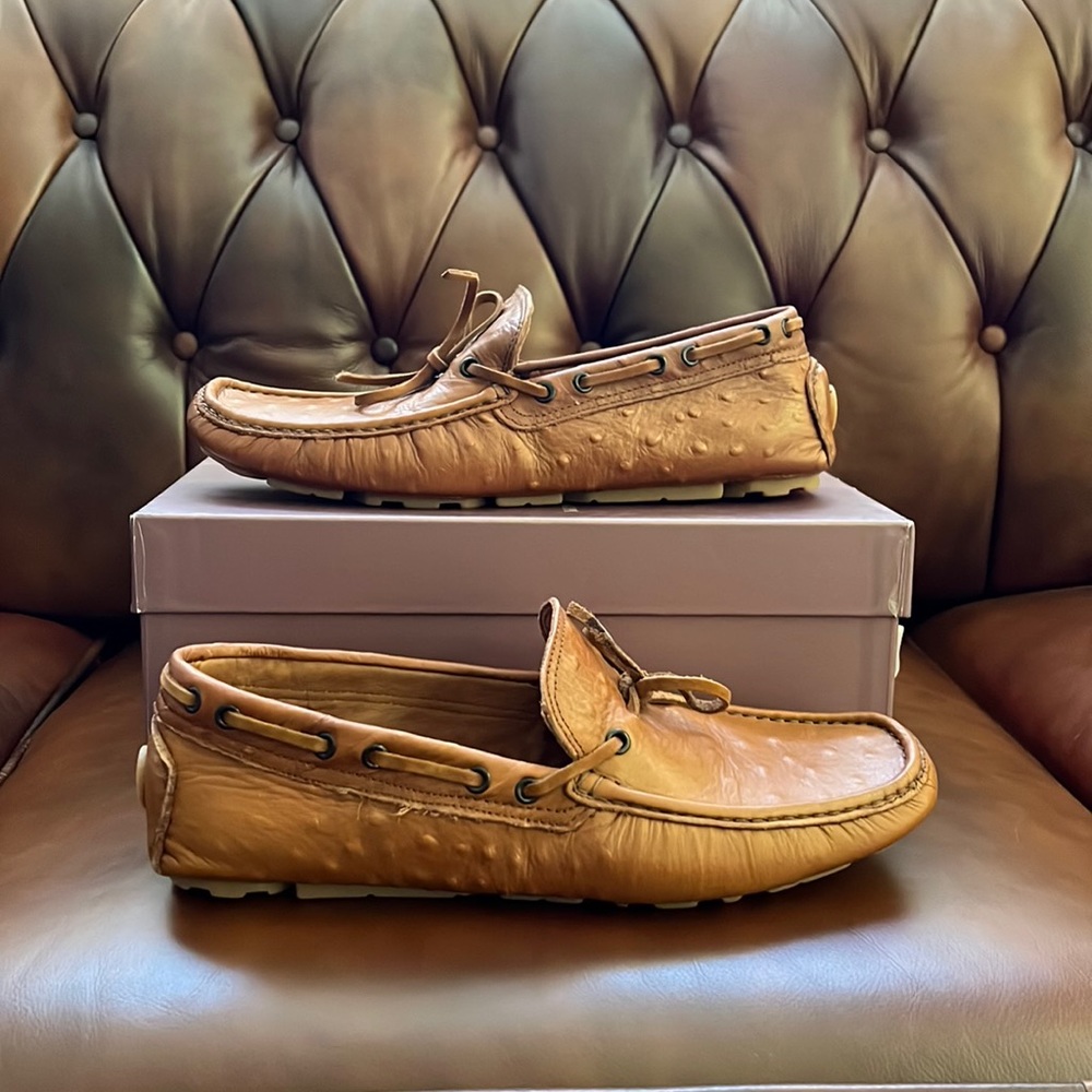 Leonardo Principi made in Italy 100% Calfskin (Ostrich)